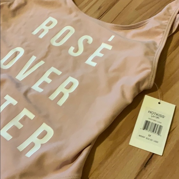 Rosé over water one piece bathing suit - Picture 6 of 7